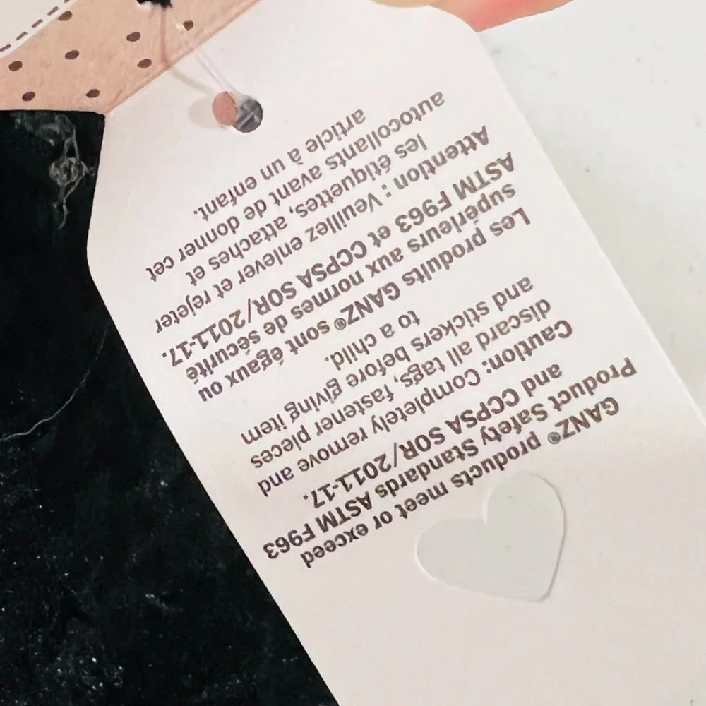 Baby Ganz H15329 HENNIE HIGHLAND COW Black Plush Stuffed Animal NWT RARE - Picture 3 of 7